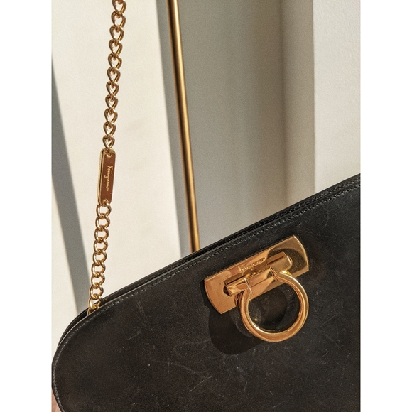 SOLD Salvatore Ferragamo Leather Shoulder Bag - Picture 5 of 10